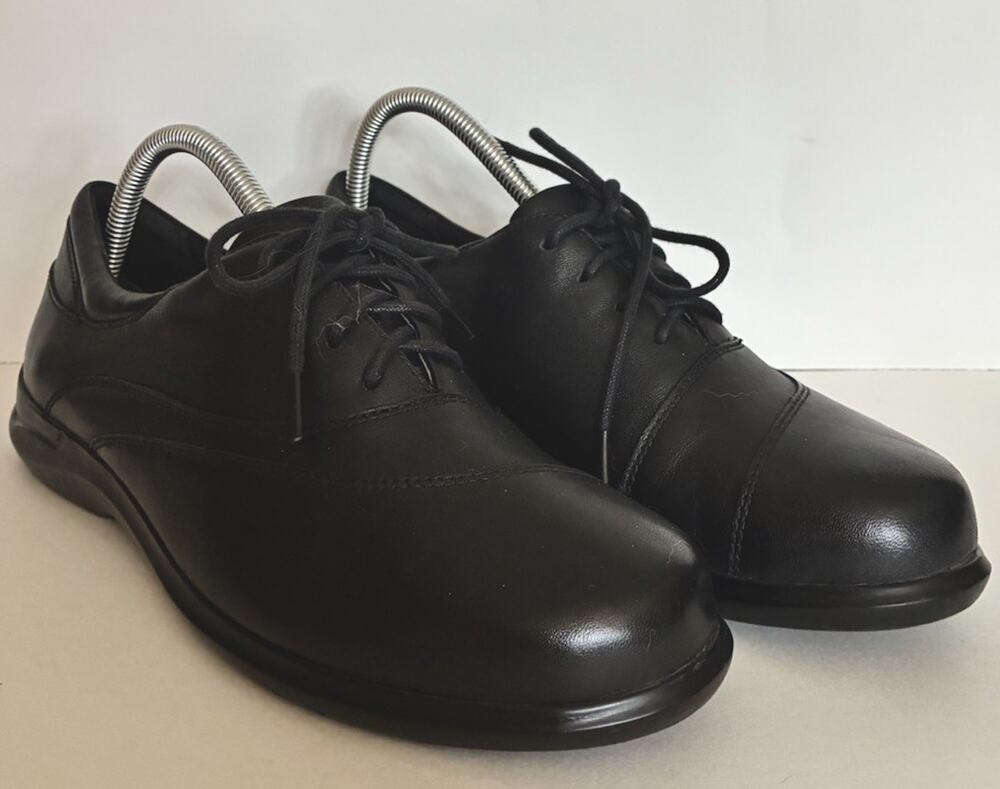 Wmns Vionic Sz 10.5B Arovan Francesca Black Leather Lace Up Oxford Career Shoe